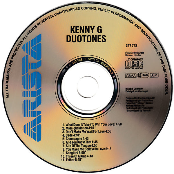 Kenny G (2) : Duotones (CD, Album)