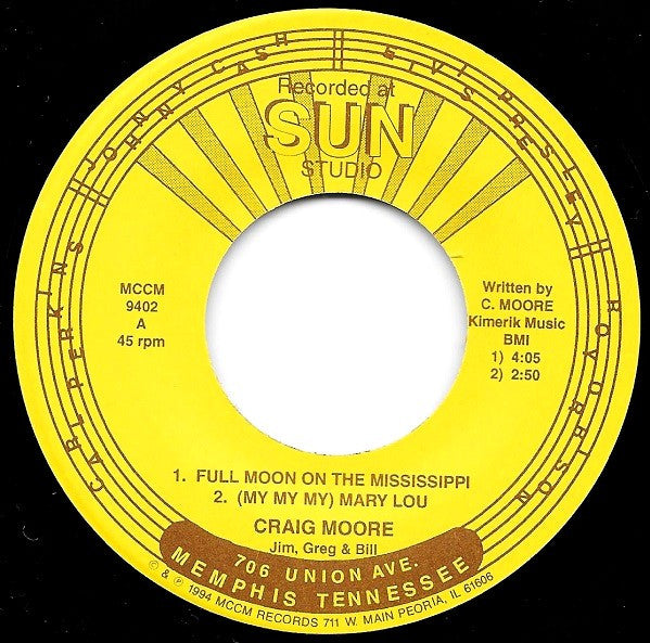 Craig Moore & Friends Featuring Jim McCarty : Sun Session (7", EP, Bla)