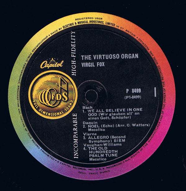 Virgil Fox : The Virtuoso Organ (LP, Mono)