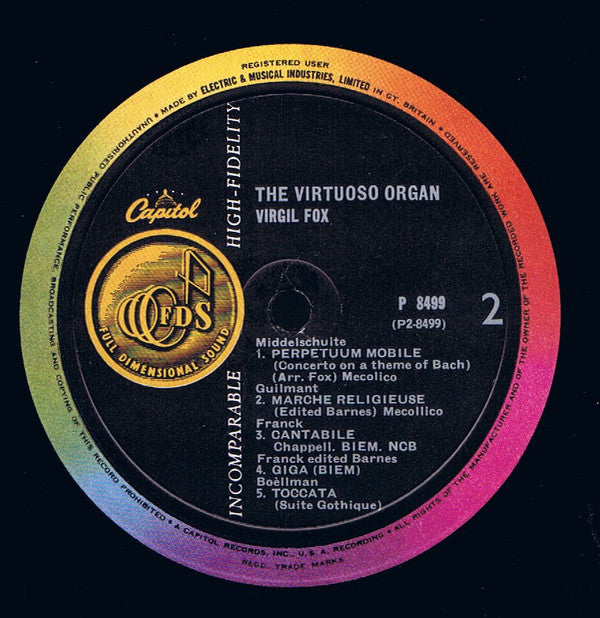 Virgil Fox : The Virtuoso Organ (LP, Mono)