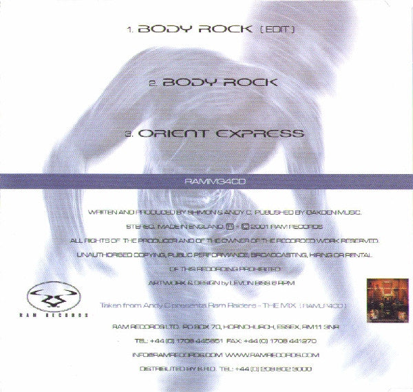 Andy C & Shimon : Body Rock (CD, Single)