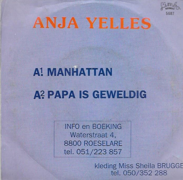 Anja Yelles : Manhattan / Papa Is Geweldig (7", Single)