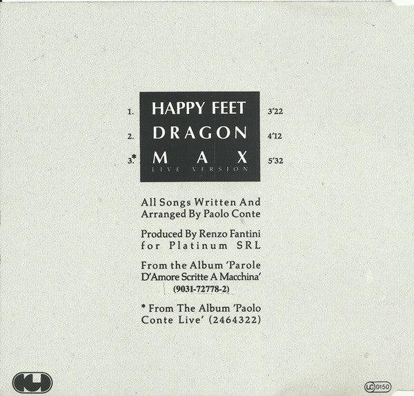 Paolo Conte : Happy Feet (CD, Maxi)