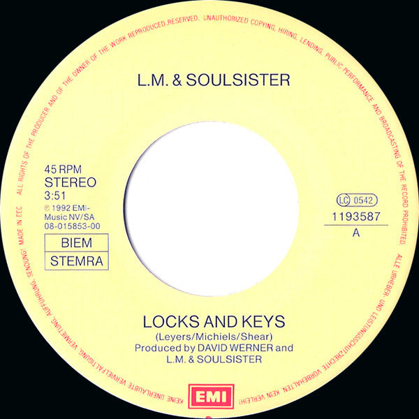 Soulsister : Locks And Keys (7", Single)