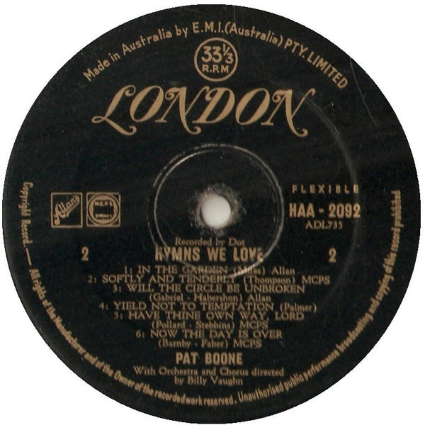Pat Boone : Hymns We Love (LP, Album, Mono)