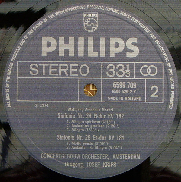Wolfgang Amadeus Mozart - Josef Krips, Concertgebouworkest : Die Großen Sinfonien (8xLP + Box, Comp)
