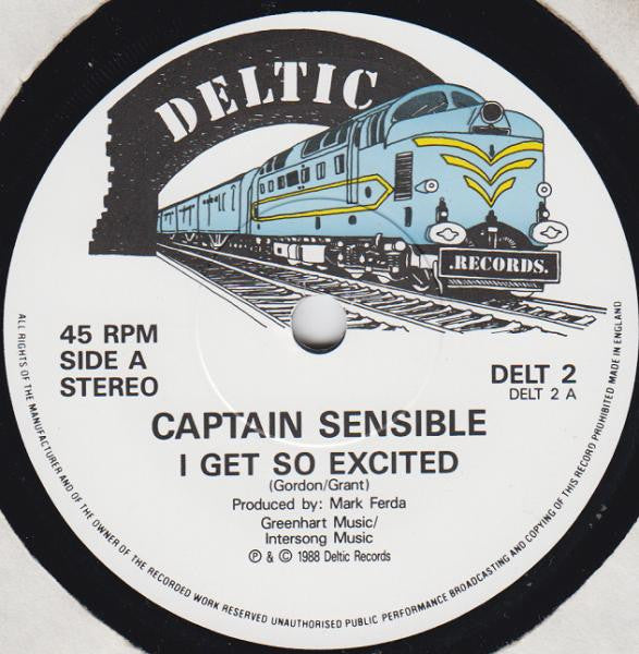 Captain Sensible : I Get So Excited (7")