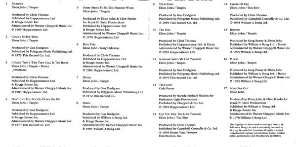 Elton John : Love Songs (CD, Comp)