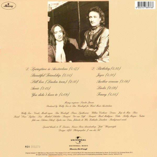 Wally Tax & The Music : Springtime In Amsterdam (LP, Album, Ltd, Num, Gre)