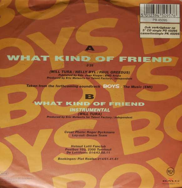 Helmut Lotti : What Kind Of Friend (7", Single)
