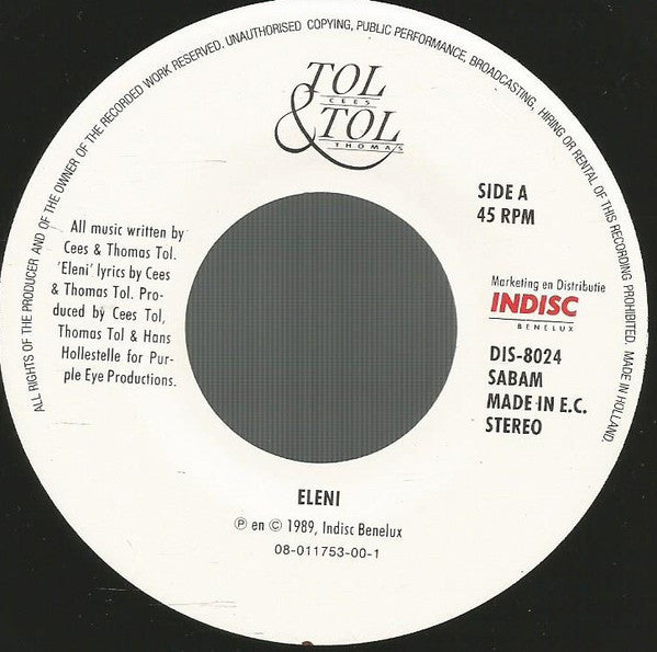 Tol & Tol : Eleni (7", Single)