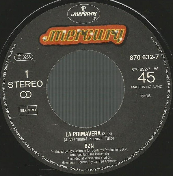 BZN : La Primavera (7", Single)