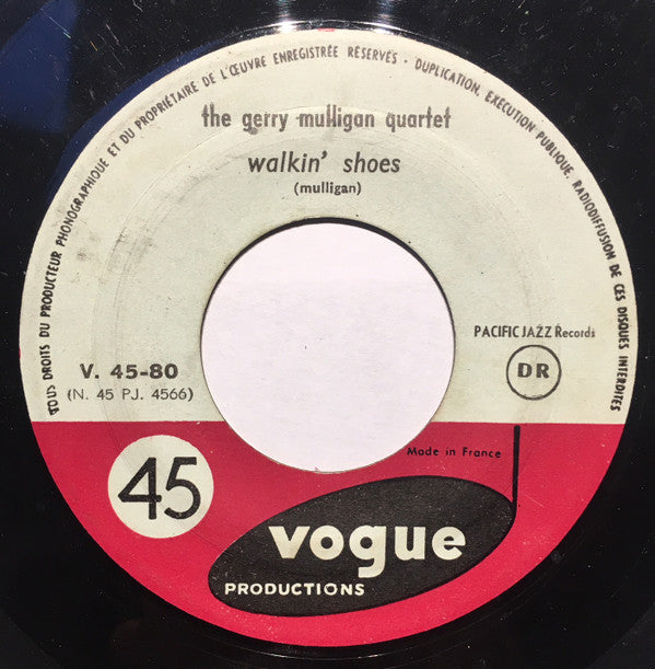 Gerry Mulligan Quartet : Bernie's Tune / Walkin' Shoes (7", Single)