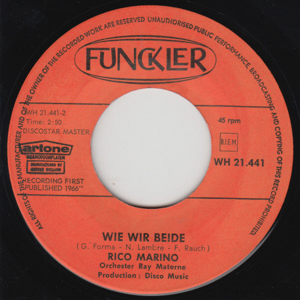 Rico Marino : Mit Einem Kleinen Kuss / Wie Wir Beide (7", Single)