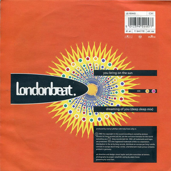 Londonbeat : You Bring On The Sun (7", Single)