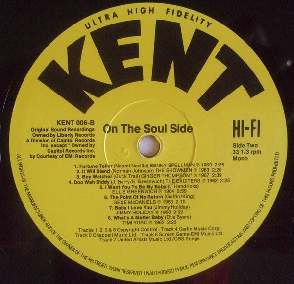 Various : On The Soul Side (LP, Comp, Mono)