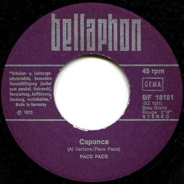 Paco Paco : Capunca (7", Single)