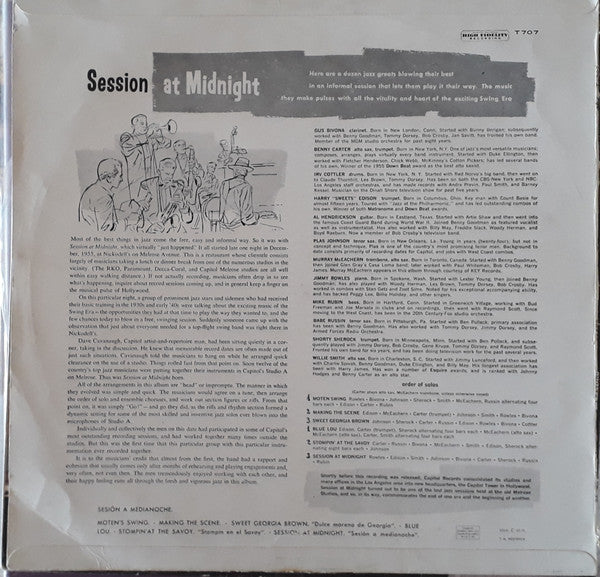 Various : Session At Midnight-Jazz Reunion At Melrose (LP, Album)