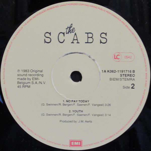The Scabs : No Pay Today (Extended Version) (12", Maxi)