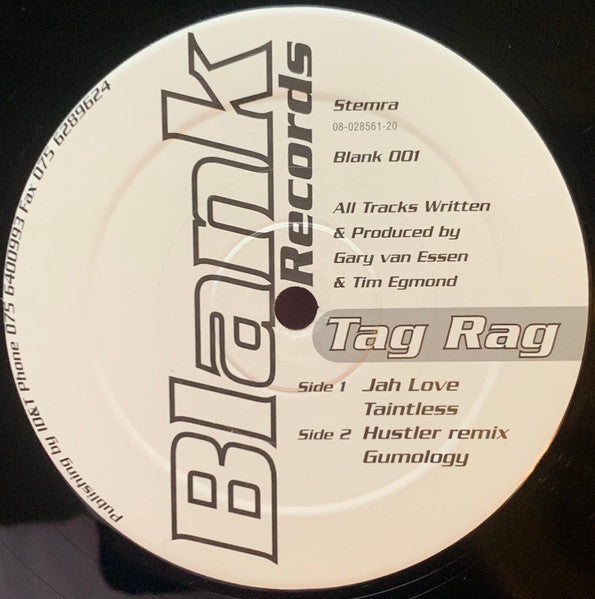 Tag Rag : Jah Love / Taintless / Hustler (Remix) / Gumology (12")
