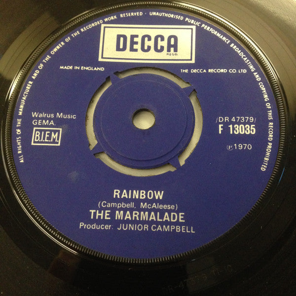 The Marmalade : Rainbow (7", Single)