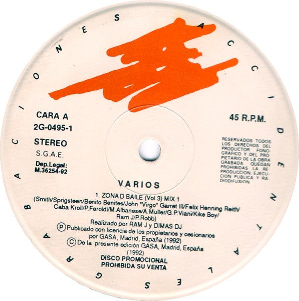 Various : Zona D Baile Vol. 3 (12", Comp, Mixed, Promo)