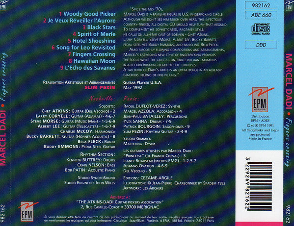 Marcel Dadi : Fingers Crossing (CD, Album)