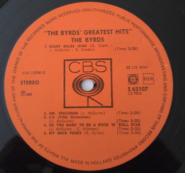 The Byrds : The Byrds' Greatest Hits (LP, Comp)