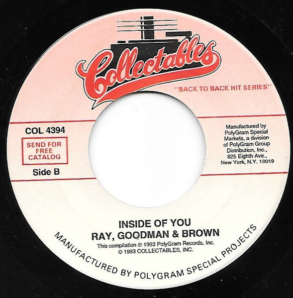 Ray, Goodman & Brown : Special Lady / Inside Of You (7", Single, RE)