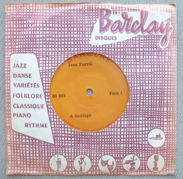 Jean Ferrat : À Santiago (7", Single, Promo)