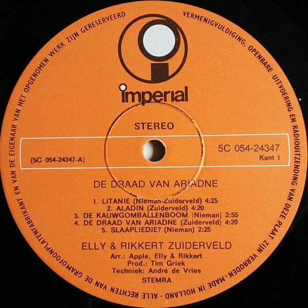 Elly & Rikkert : De Draad Van Ariadne (LP, Album)