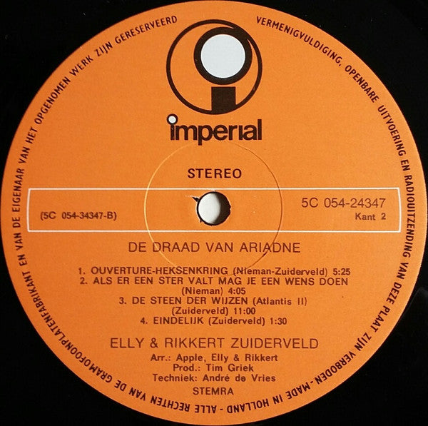 Elly & Rikkert : De Draad Van Ariadne (LP, Album)