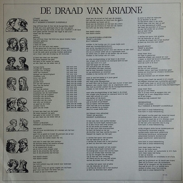 Elly & Rikkert : De Draad Van Ariadne (LP, Album)