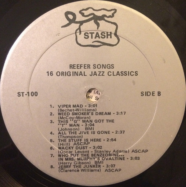 Various : Reefer Songs / 16 Original Jazz Classics (LP, Comp)