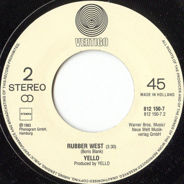 Yello : I Love You (7", Single)