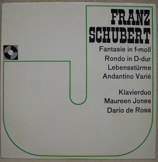 Franz Schubert, Maureen Jones, Dario de Rosa : Fantasie In F-moll, Rondo In D-dur, Lebensstürme, Andantino Varié (LP)
