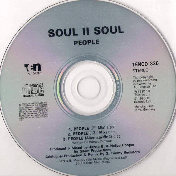 Soul II Soul : People (CD, Single)