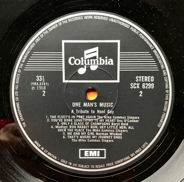 Des O'Connor, Beryl Reid, Norman Wisdom, Mike Sammes Singers, Brian Fahey And His Orchestra : One Man's Music - The Songs Of Noel Gay  (LP, Album)