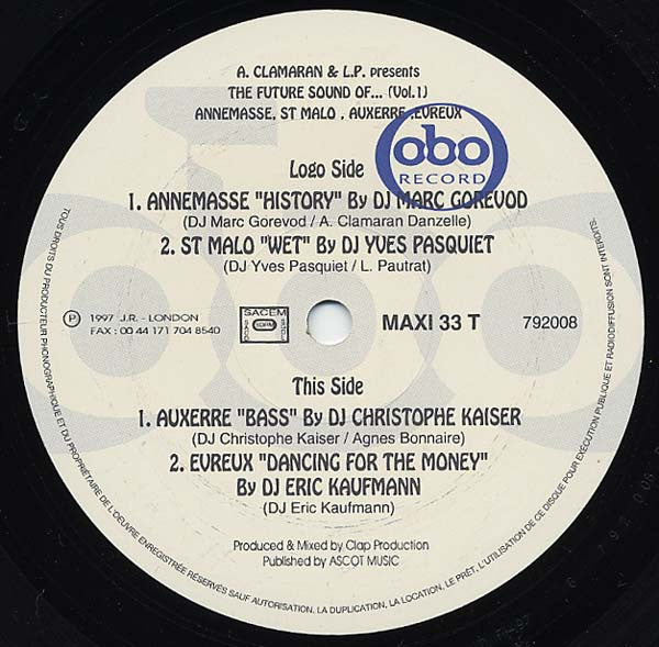 A. Clamaran* & L.P.* : The Future Sound Of... (Vol. 1) Annemasse, St Malo, Auxerre, Evreux (12")