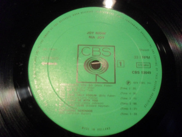 Ria Joy : Joy Ridin' (LP, Album)