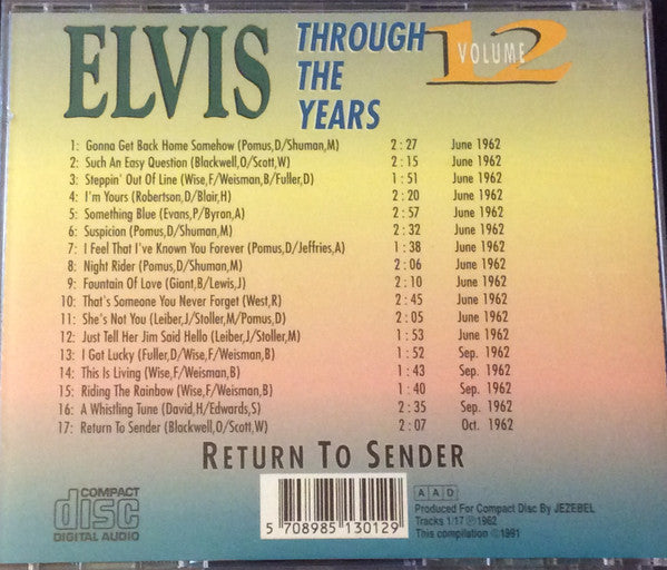 Elvis* : Through The Years Volume 12  Return To Sender (CD, Comp, Mono, RM)