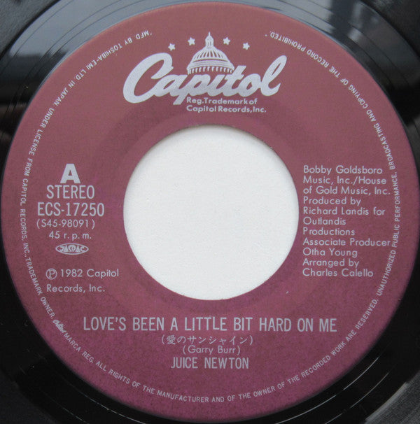 Juice Newton : Love's Been A Little Bit Hard On Me (7", Single)