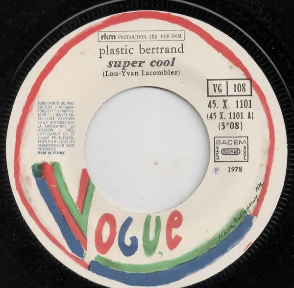 Plastic Bertrand : Super Cool (7")