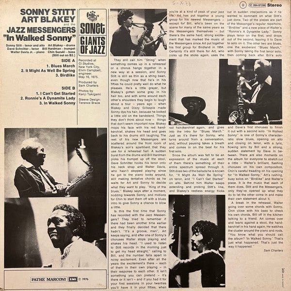 Sonny Stitt, Art Blakey & The Jazz Messengers : In Walked Sonny (LP, Album)