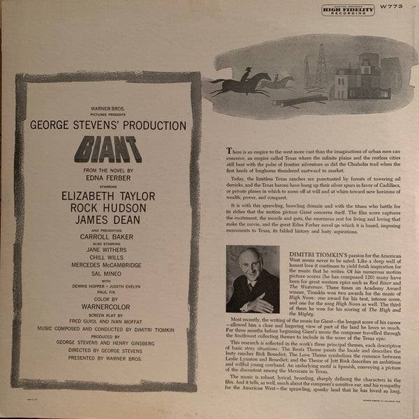 Dimitri Tiomkin : Giant (LP, Album, Mono, RP)