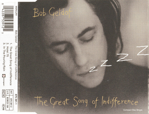 Bob Geldof : The Great Song Of Indifference (CD, Maxi)