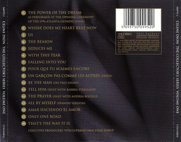 Céline Dion : The Collector's Series Volume One (CD, Comp)