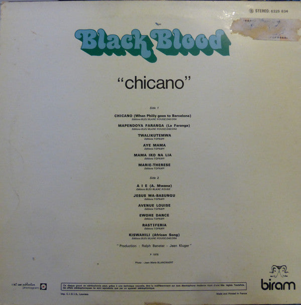 Black Blood (2) : Chicano (LP, Album)