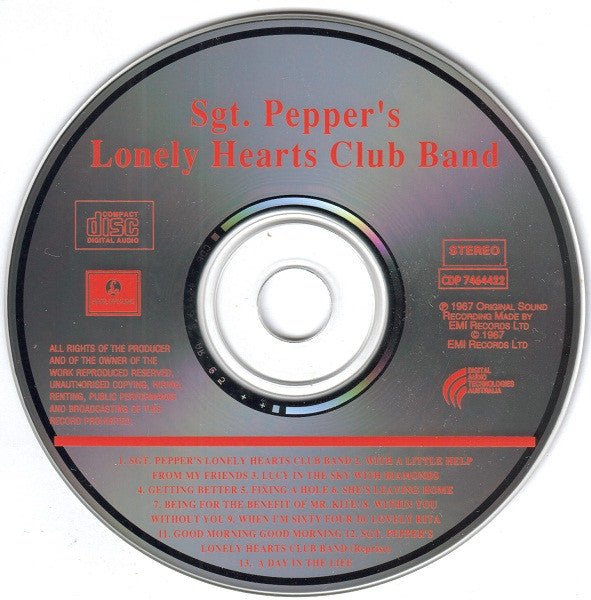 The Beatles : Sgt. Pepper's Lonely Hearts Club Band (CD, Album, RE)