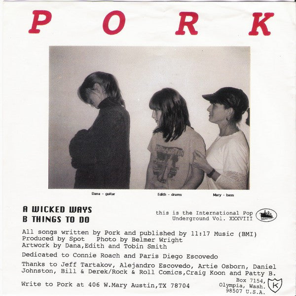 Pork : Squeal (7", Single)